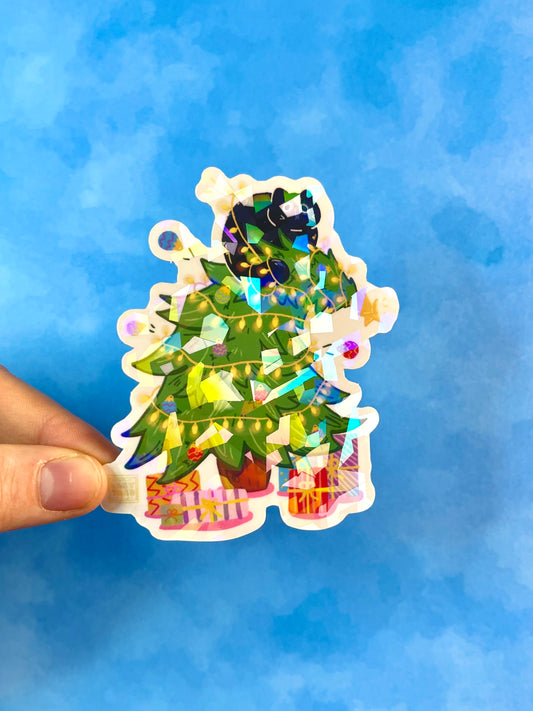 Christmas Pudge Vinyl Art Sticker