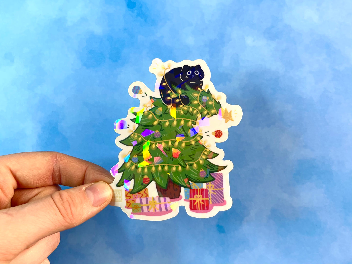 Christmas Pudge Vinyl Art Sticker