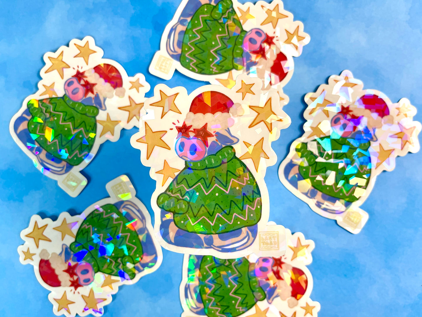 Christmas Cow Vinyl Art Sticker