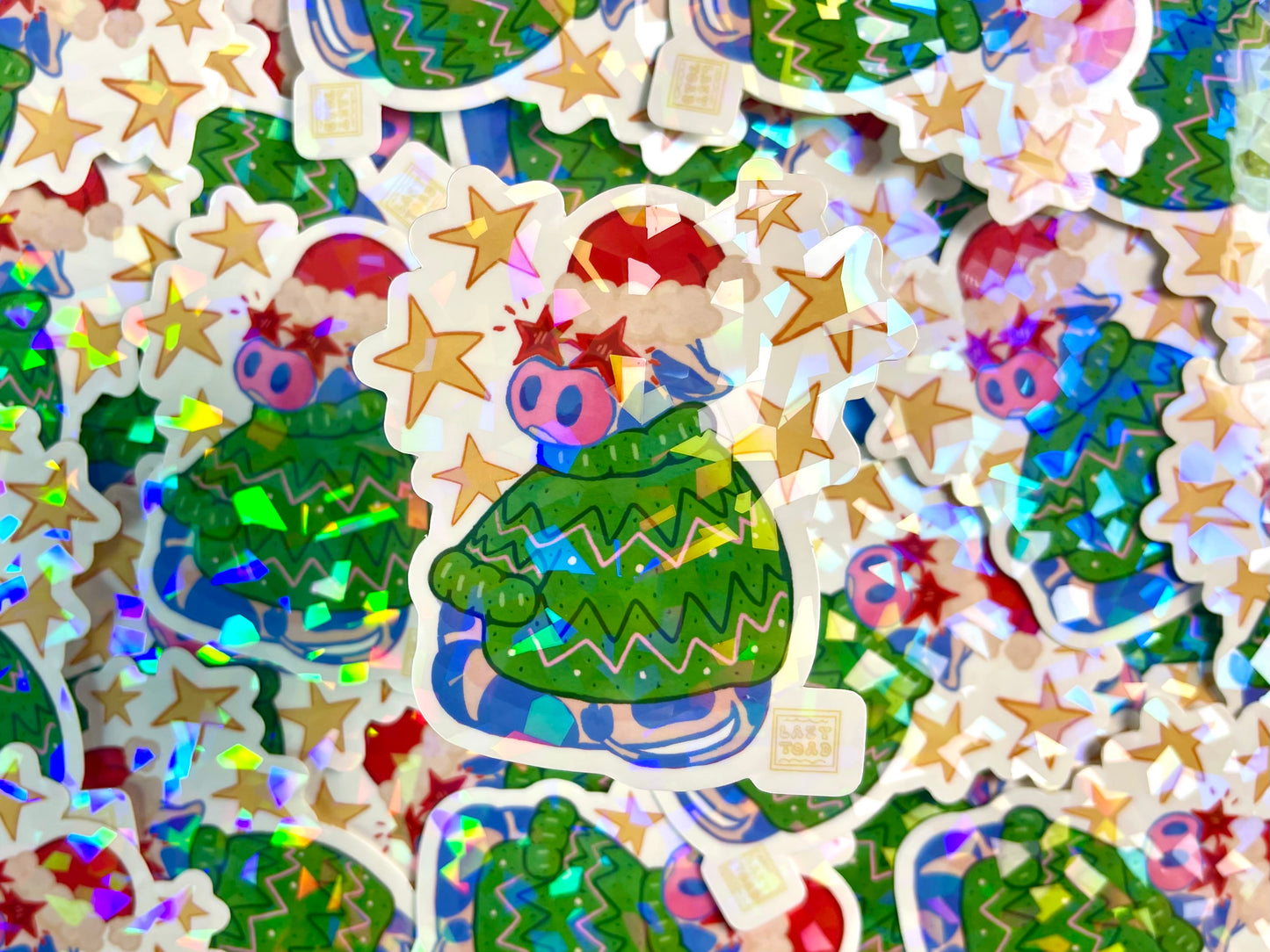 Christmas Cow Vinyl Art Sticker